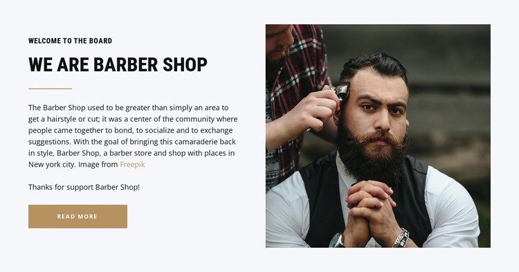 Welcome to the Barbershop CSS Template