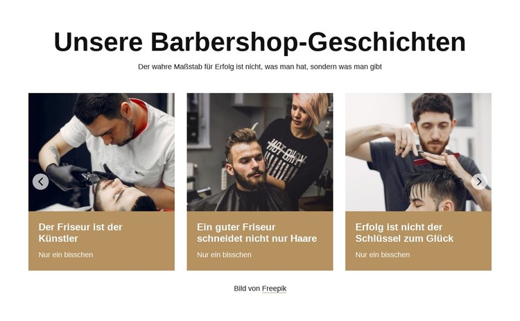 Unsere Barbershop-Geschichten CSS-Vorlage