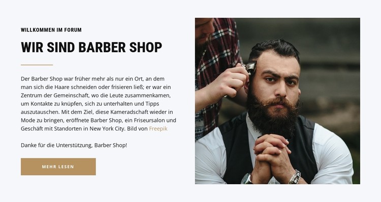 Willkommen im Barbershop CSS-Vorlage