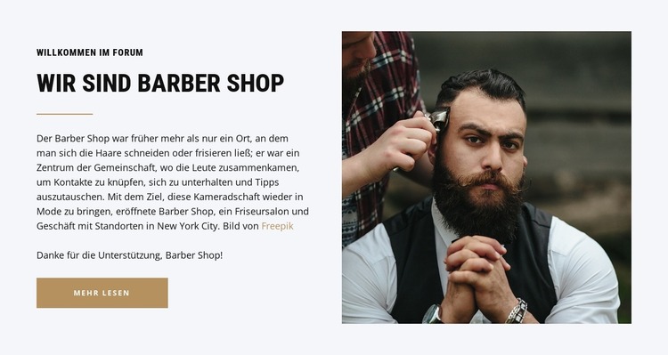 Willkommen im Barbershop Joomla Vorlage