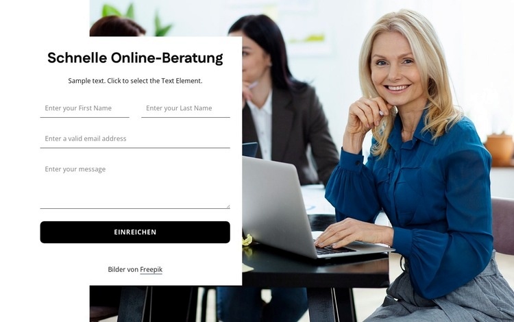 Schnelle Online-Beratung Website Builder-Vorlagen