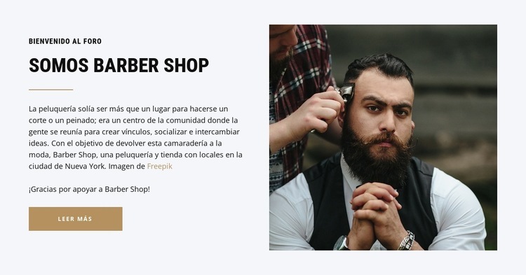 Bienvenidos a la Barbería Plantillas de creación de sitios web