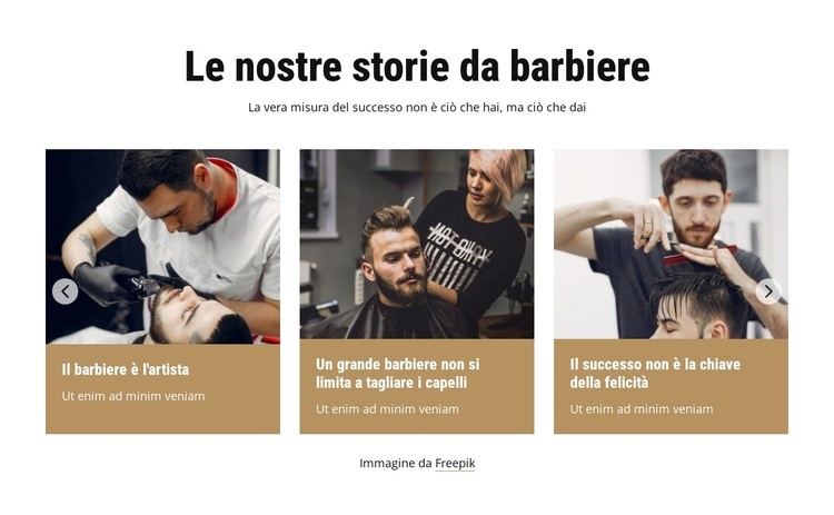 Le nostre storie da barbiere Modelli di Website Builder