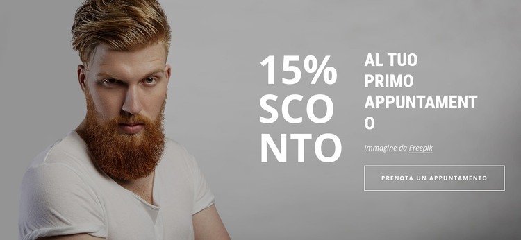 Barbershop offre uno sconto del 15% Modello HTML