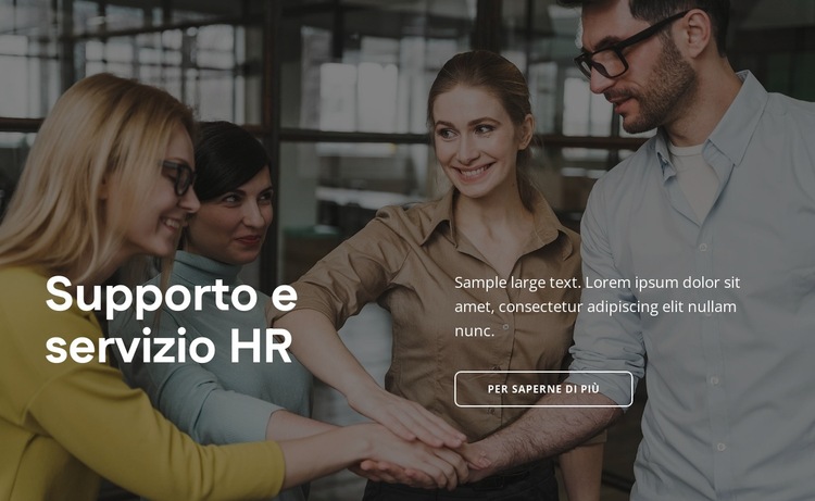 Supporto alle risorse umane Modello di sito Web