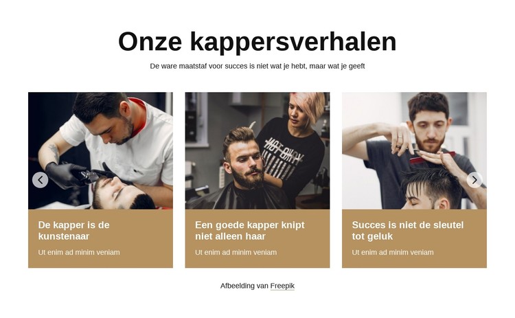 Onze kappersverhalen CSS-sjabloon