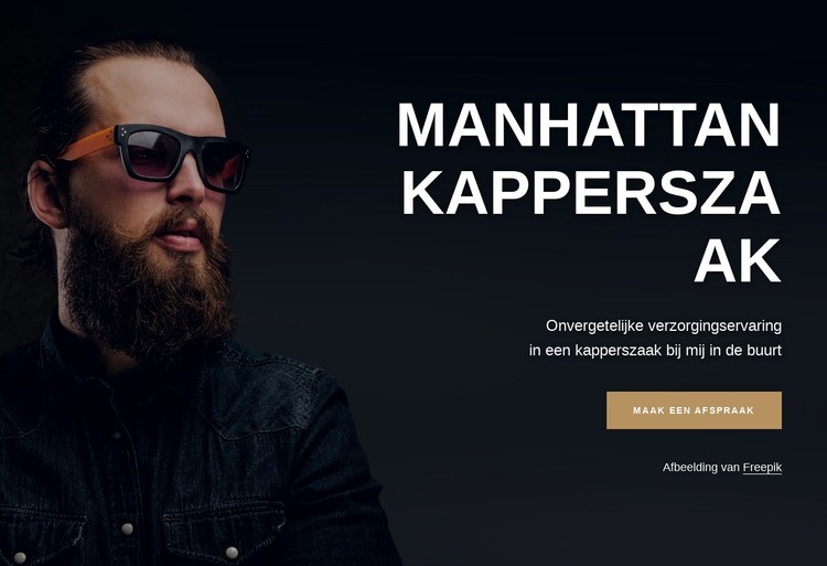 Kapperszaak in Manhattan CSS-sjabloon