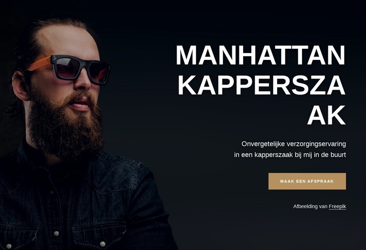 Kapperszaak in Manhattan HTML-sjabloon