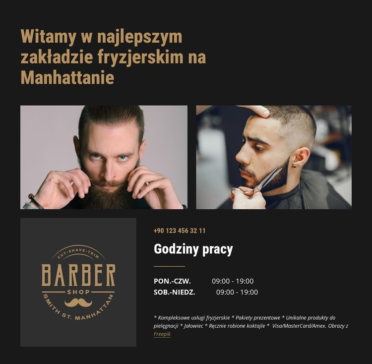 Premium Barbershop dla mężczyzn Motyw WordPress