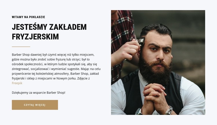 Witamy w salonie fryzjerskim Szablon CSS