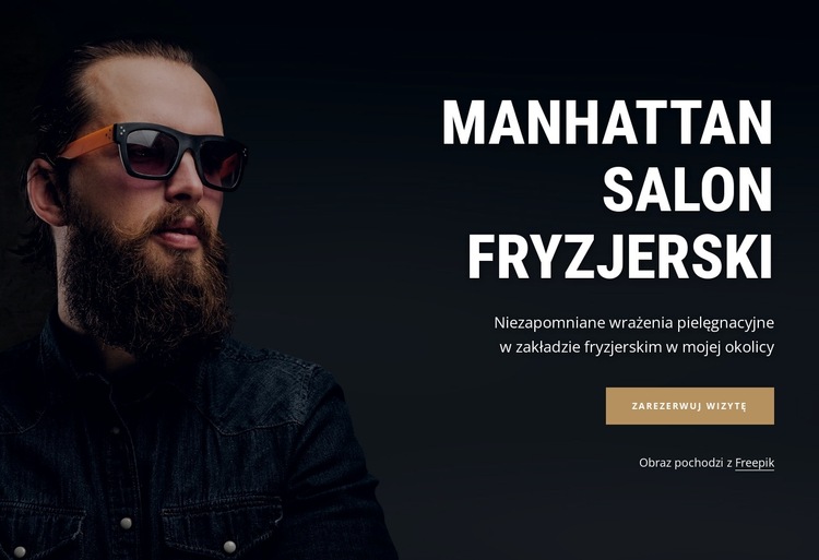 Zakład fryzjerski Manhattan Szablon witryny sieci Web