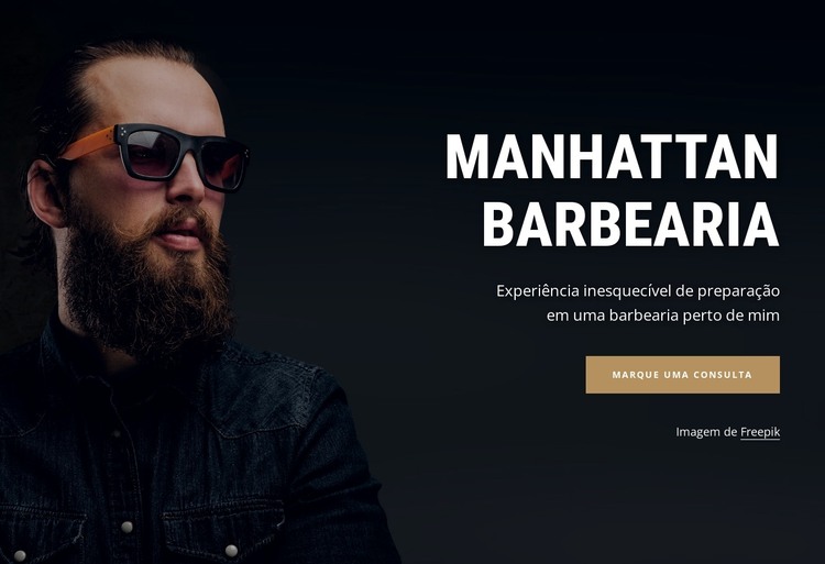 Barbearia Manhattan Modelo HTML