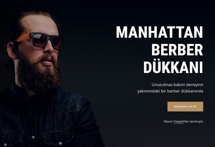 Manhattan Berber Dükkanı HTML Şablonu