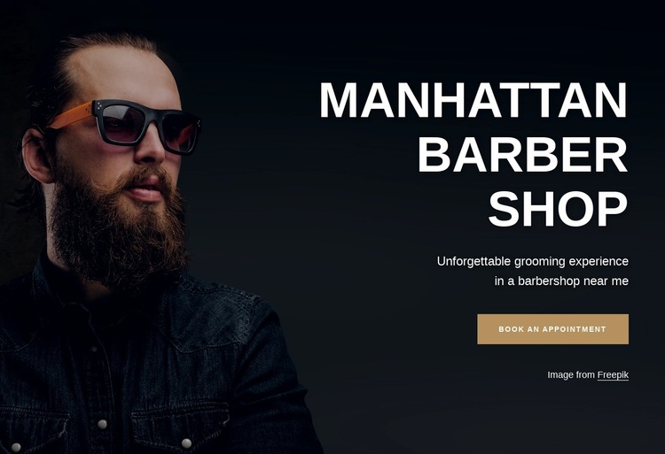 Manhattan Barber Shop Website Builder Templates