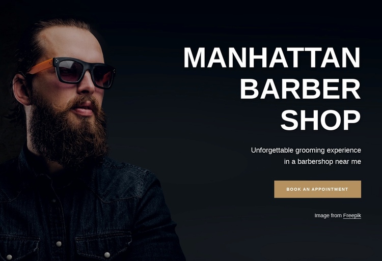 Manhattan Barber Shop Website Builder Software