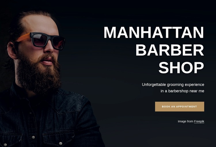 Manhattan Barber Shop WordPress Website Builder