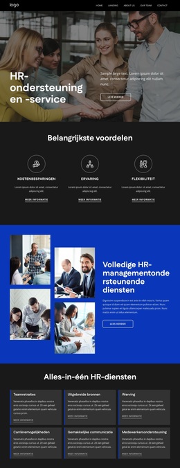 HR-Ondersteuning En -Service - Responsief WordPress-Thema