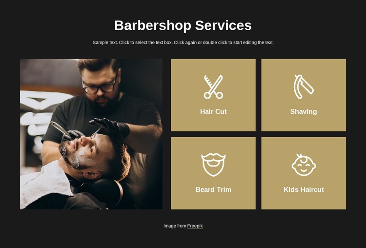 Barbershop premium services CSS Template