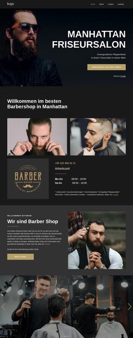 Friseursalon Manhattan - Vollständig Responsive Vorlage