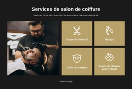 Services Premium De Salon De Coiffure Modèle HTML CSS Simple