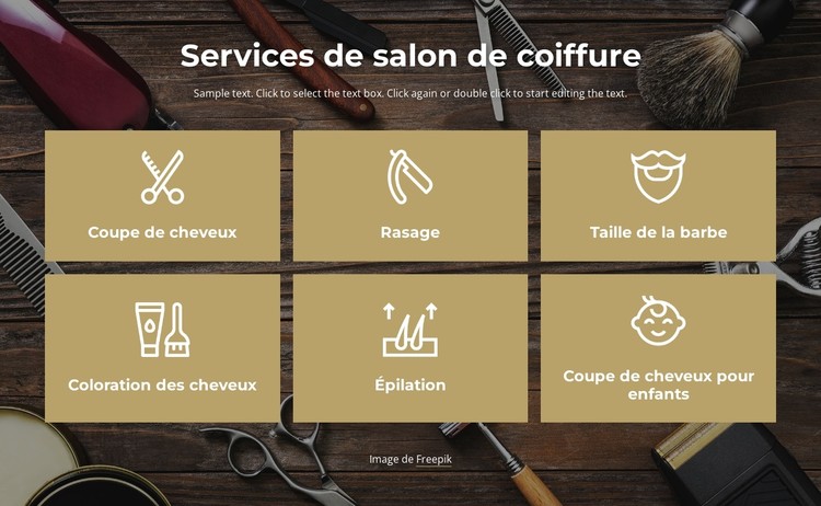 Services de barbier à Manhattan Modèle CSS