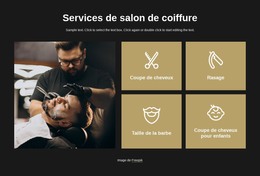 Page Web Pour Services Premium De Salon De Coiffure