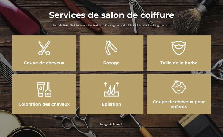 Services de barbier à Manhattan Modèle HTML