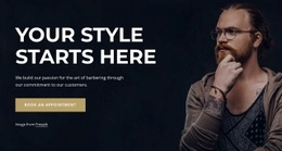 Upscale barber shop - Html Code Example by Nicepage