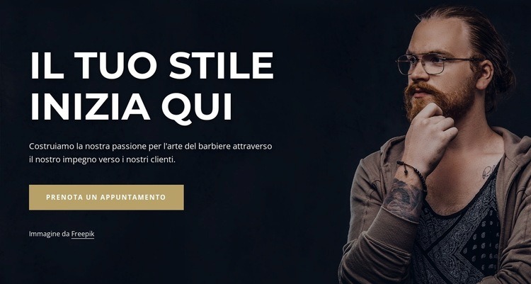 Barbiere di lusso Mockup del sito web