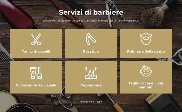 Servizi di barbiere a Manhattan Modello CSS