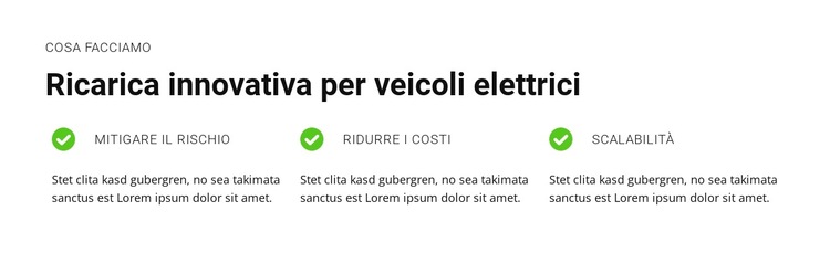 Il futuro del trasporto sostenibile Modello di sito Web