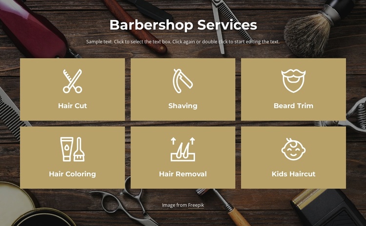 Manhattan barbershop services Joomla Template