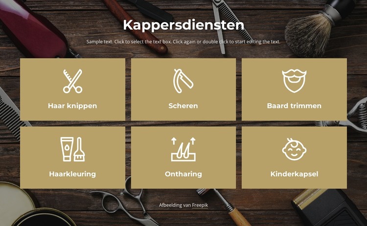 Kappersdiensten in Manhattan HTML-sjabloon