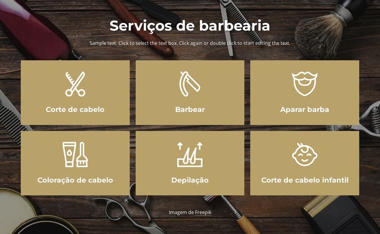 Serviços de barbearia em Manhattan Template CSS