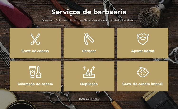 Serviços de barbearia em Manhattan Modelo HTML