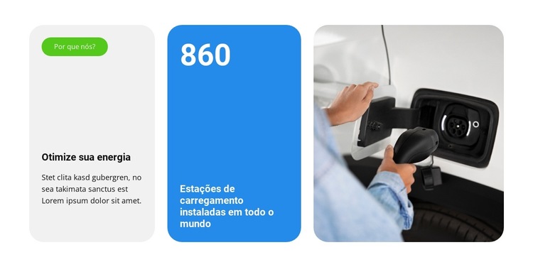 Condução ecológica com veículos elétricos Modelo de site