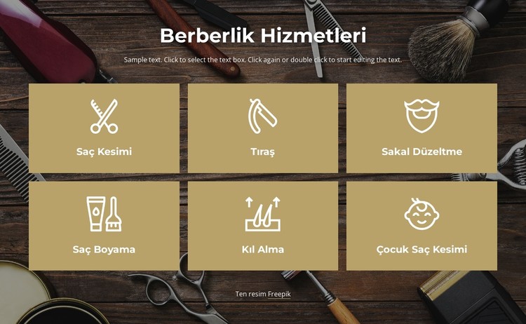 Manhattan berber dükkanı hizmetleri CSS Şablonu