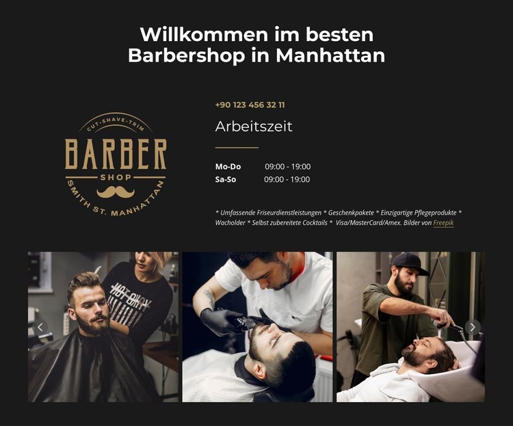 Wir sind ein moderner Old-School-Barbierladen CSS-Vorlage