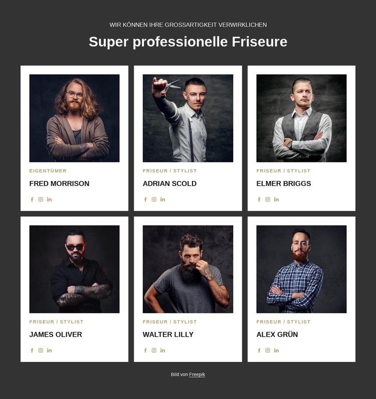 Professionelle und zertifizierte Friseure CSS-Vorlage