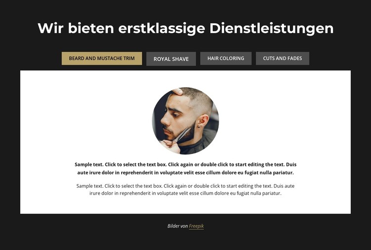 Wir bieten Premium-Dienstleistungen CSS-Vorlage