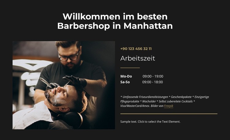 Der beste Friseursalon in Manhattan CSS-Vorlage