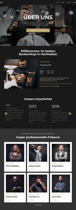 Wir Sind Professionelle Friseure - HTML-Webvorlage