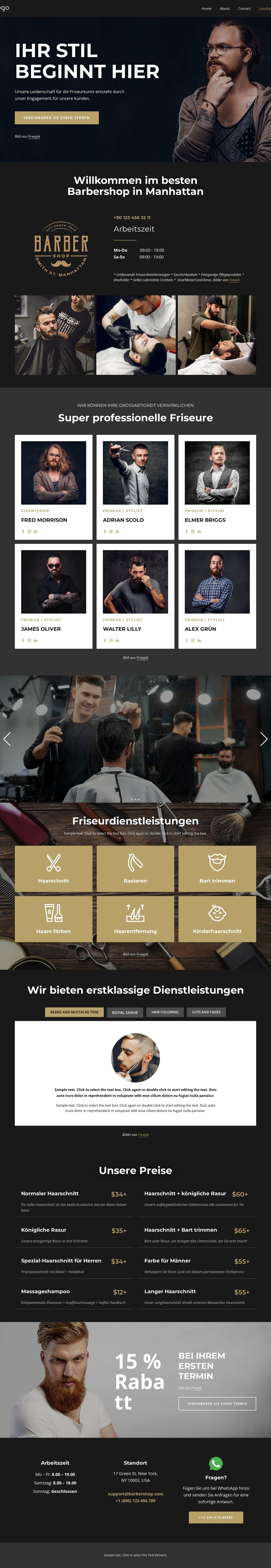 Ein kreativer Friseursalon WordPress-Theme