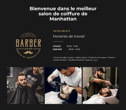 Nous Sommes Un Salon De Coiffure Moderne À L'Ancienne - Modèle Entièrement Réactif