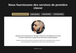 Page De Destination Pour Nous Offrons Des Services Haut De Gamme