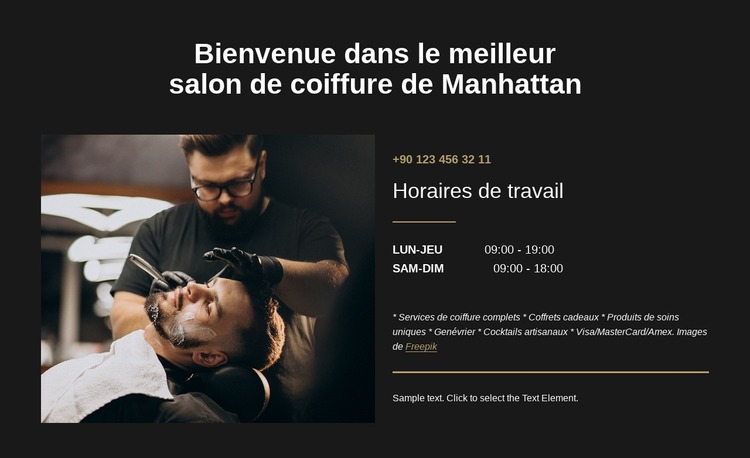 Le meilleur salon de coiffure de Manhattan Modèle Joomla