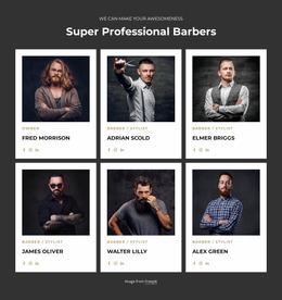 Professional And Certified Barbers Html Website Builder