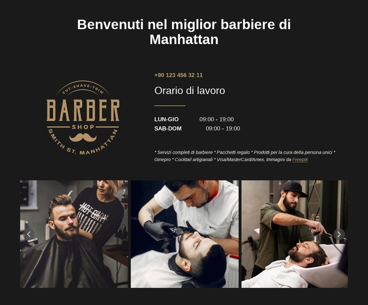 Siamo un moderno barbiere vecchio stile Modello CSS