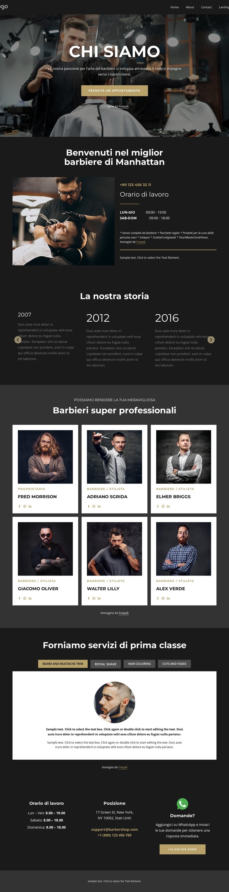 Siamo barbieri professionisti Modello CSS