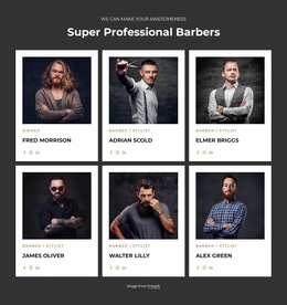 Professional And Certified Barbers - Beautiful Joomla Page Builder